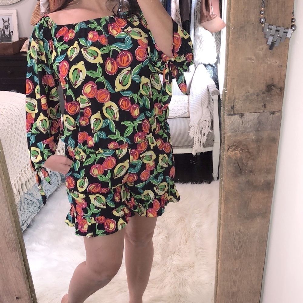 Voom By Joy Han Fruit Print Size Medium Romper View 3